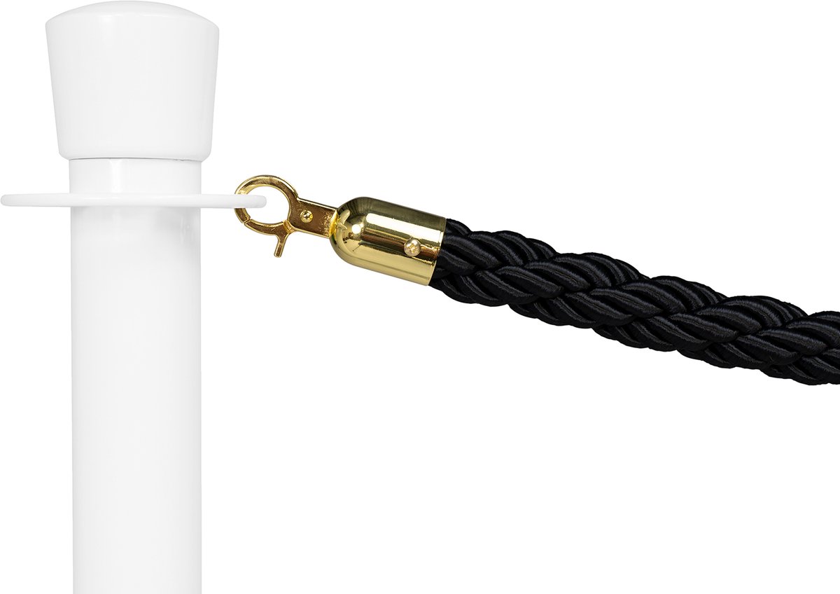   | Afzetkoord Gedraaid | Messing - Zwart